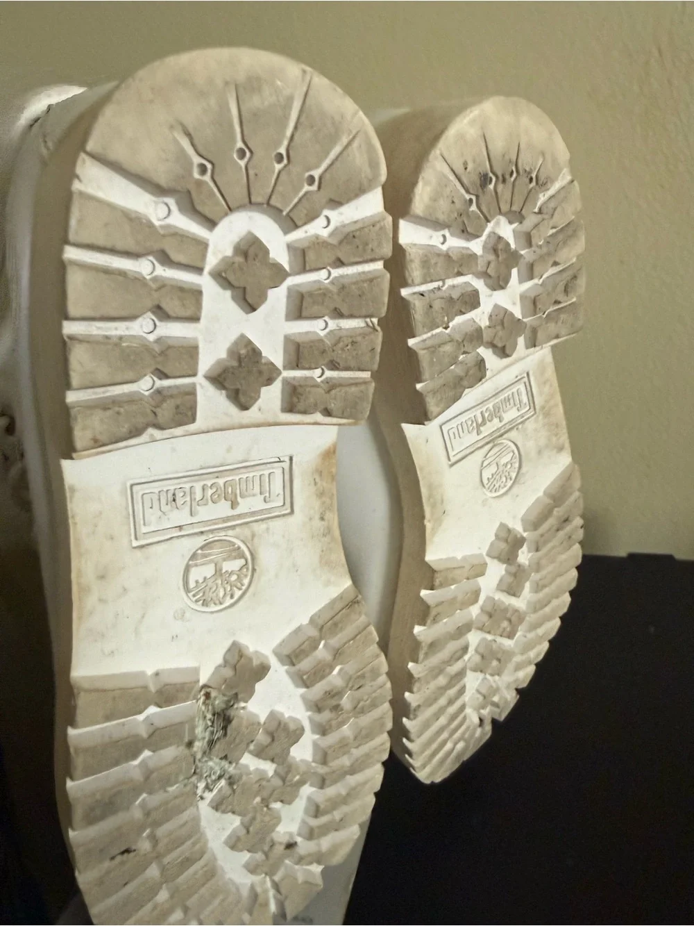 I White Kids Lace-Up Leather Boots